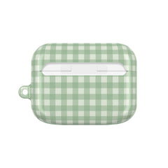 Sage & Cream Gingham AirPod Case by etchd, view 7