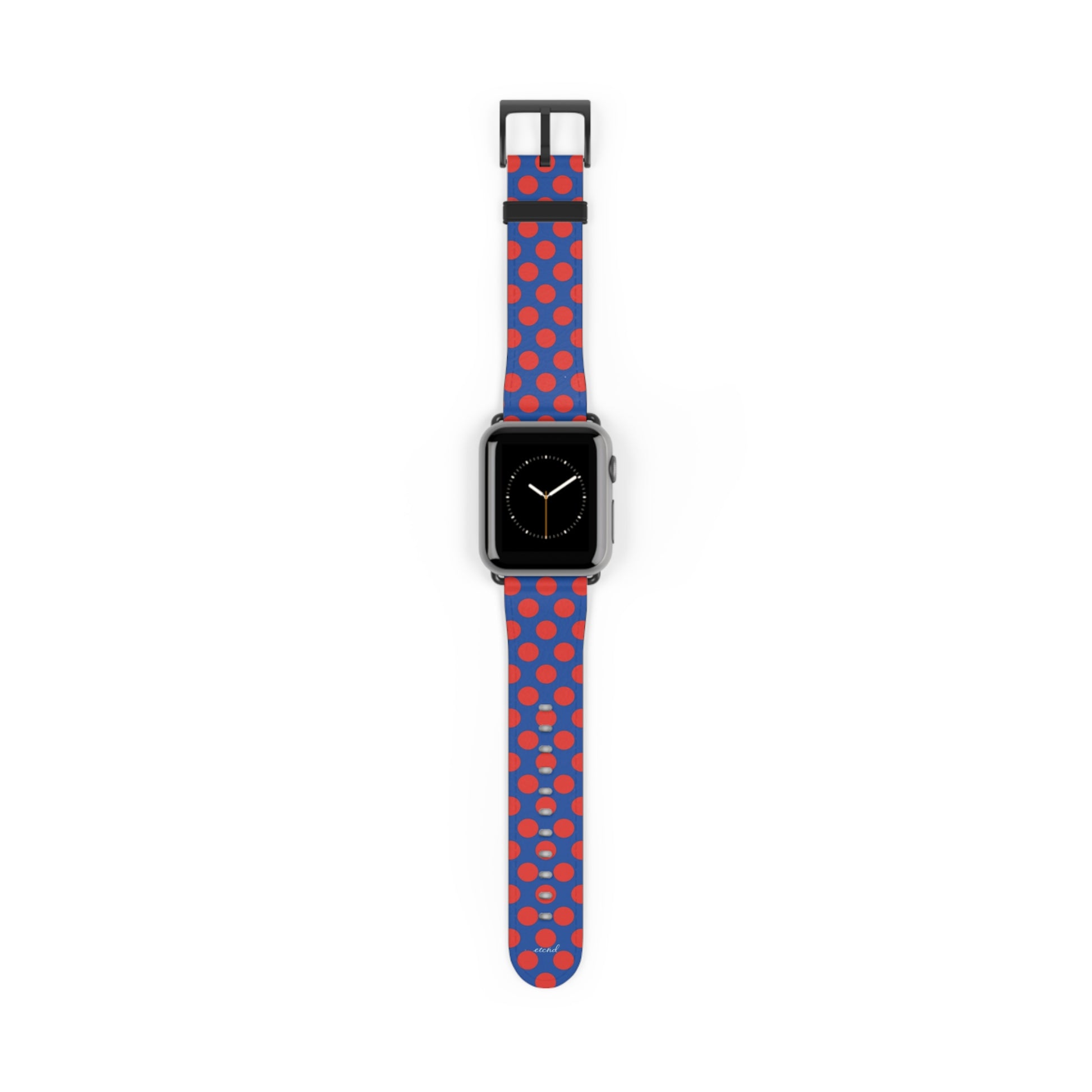 Poppy And Cobalt Polka Dot Smartwatch Strap by etchd