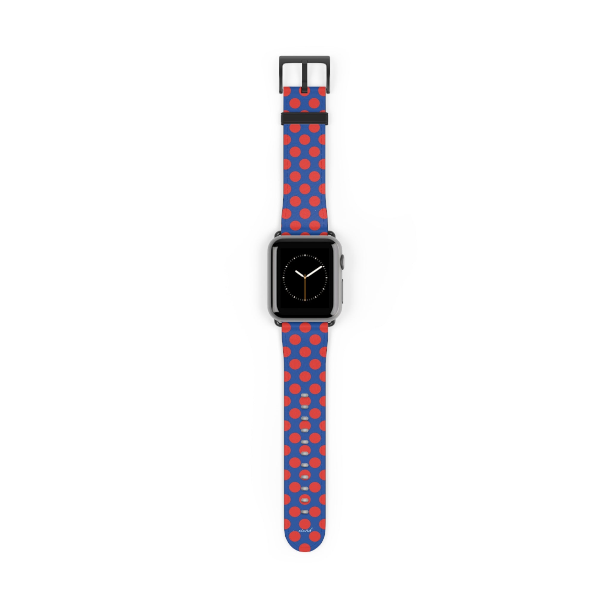 Poppy And Cobalt Polka Dot Smartwatch Strap by etchd