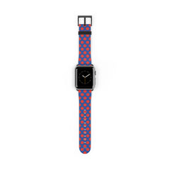 Poppy And Cobalt Polka Dot Smartwatch Strap by etchd