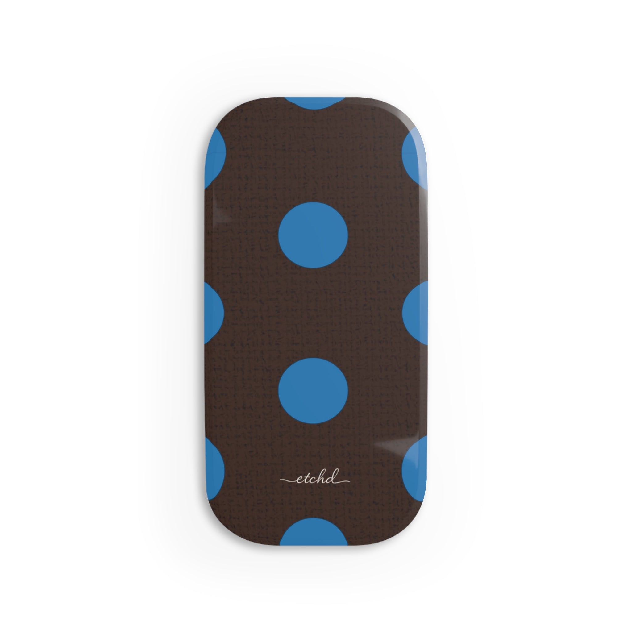 Cerulean And Espresso Polka Dot Anneau de maintien clipsable par etchd