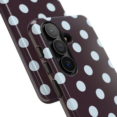 Blue And Plum Polka Dot Phone Case by etchd, view 209