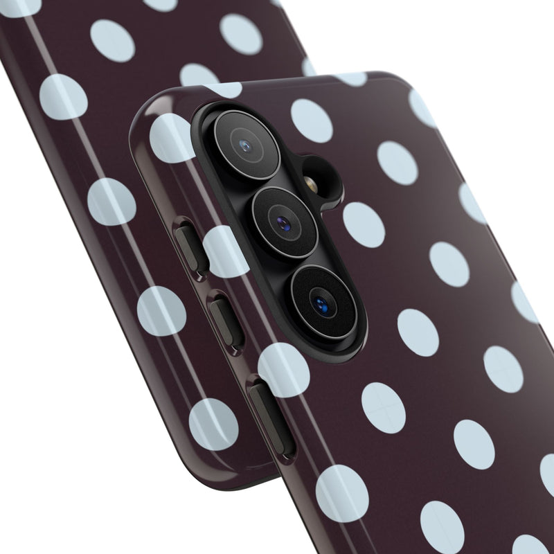 Blue And Plum Polka Dot Phone Case by etchd, view 209
