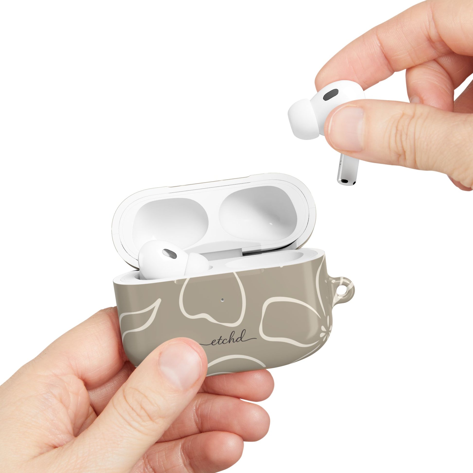 Neutral Floral AirPod Case by etchd, view 11