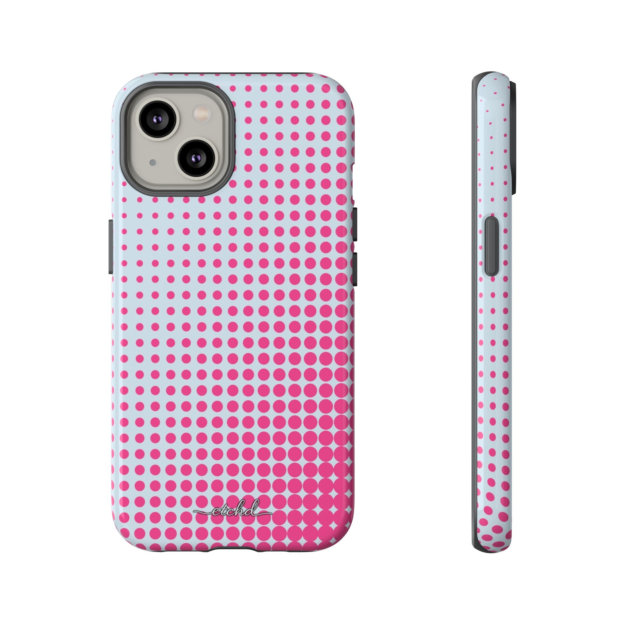 Bubblegum Halftone Phone Case by etchd, view 2
