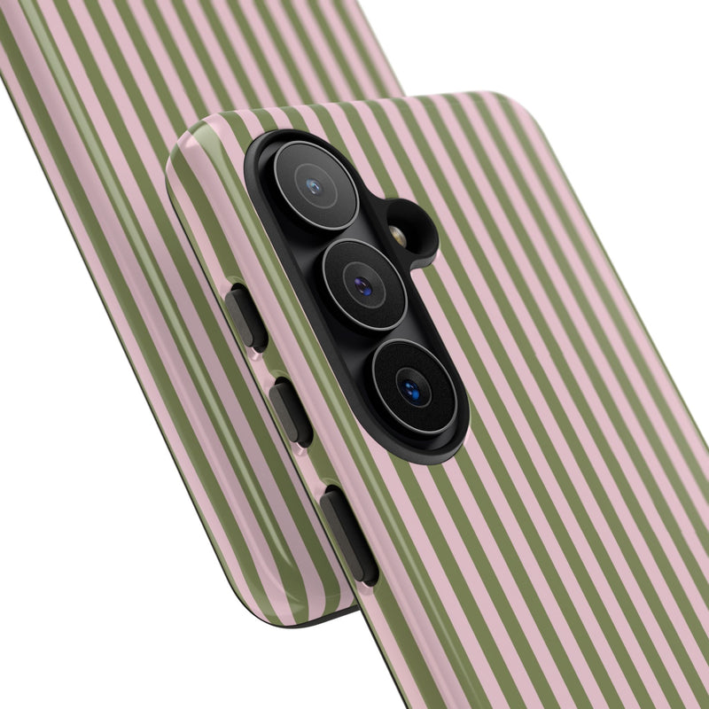 Green & Pink Striped Phone Case by etchd, view 219
