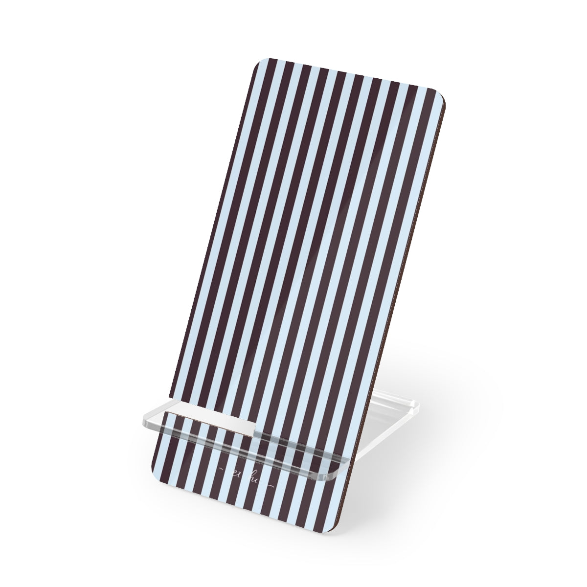Plum & Blue Striped Supporto per telefono di etchd