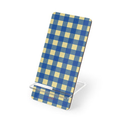 Butter & Cobalt Gingham Soporte para móvil de etchd