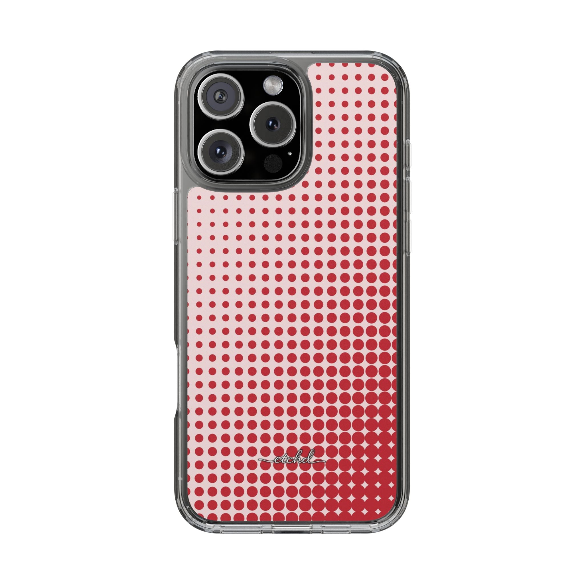 Cherry Halftone Transparente Handyhülle