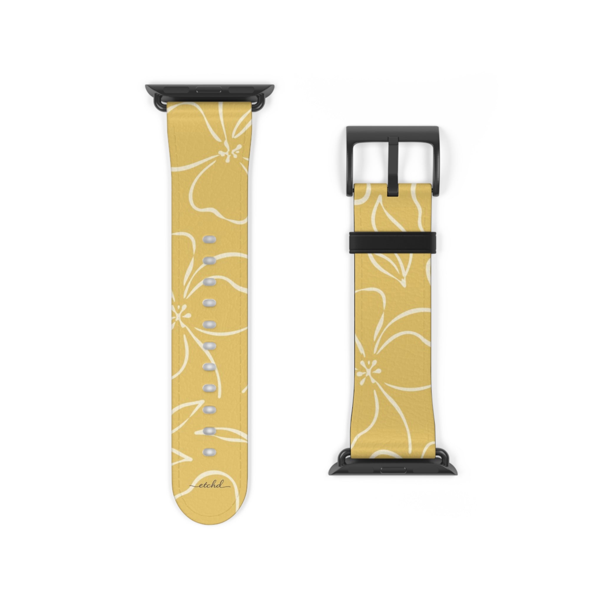 Butter & Cream Floral Smartwatch Strap by etchd, view 9