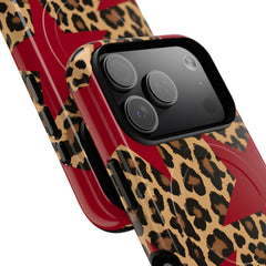Leopard & Red Stars Magnetic Phone Case by etchd, view 99