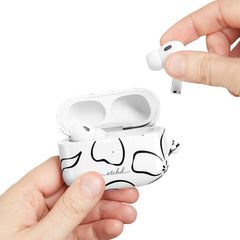 White & Black Floral AirPod Case by etchd, view 11