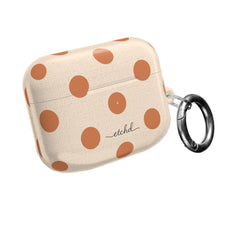 Terracotta & Cream Polka Dot AirPod Case by etchd, view 8