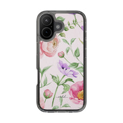 Peony Bloom Clear Phone Case by etchd, view 24