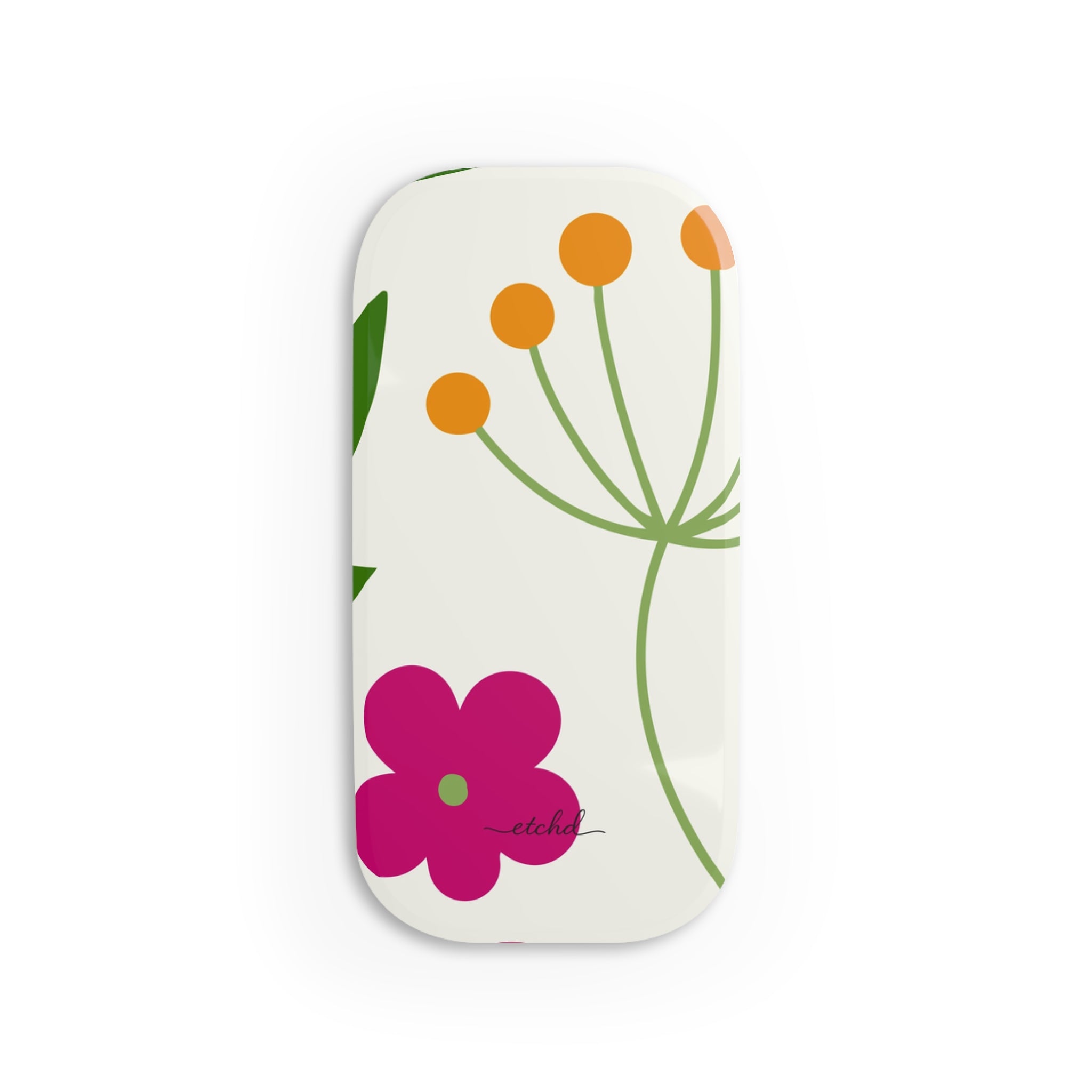 Funky Floral Click-On Phone Grip by etchd