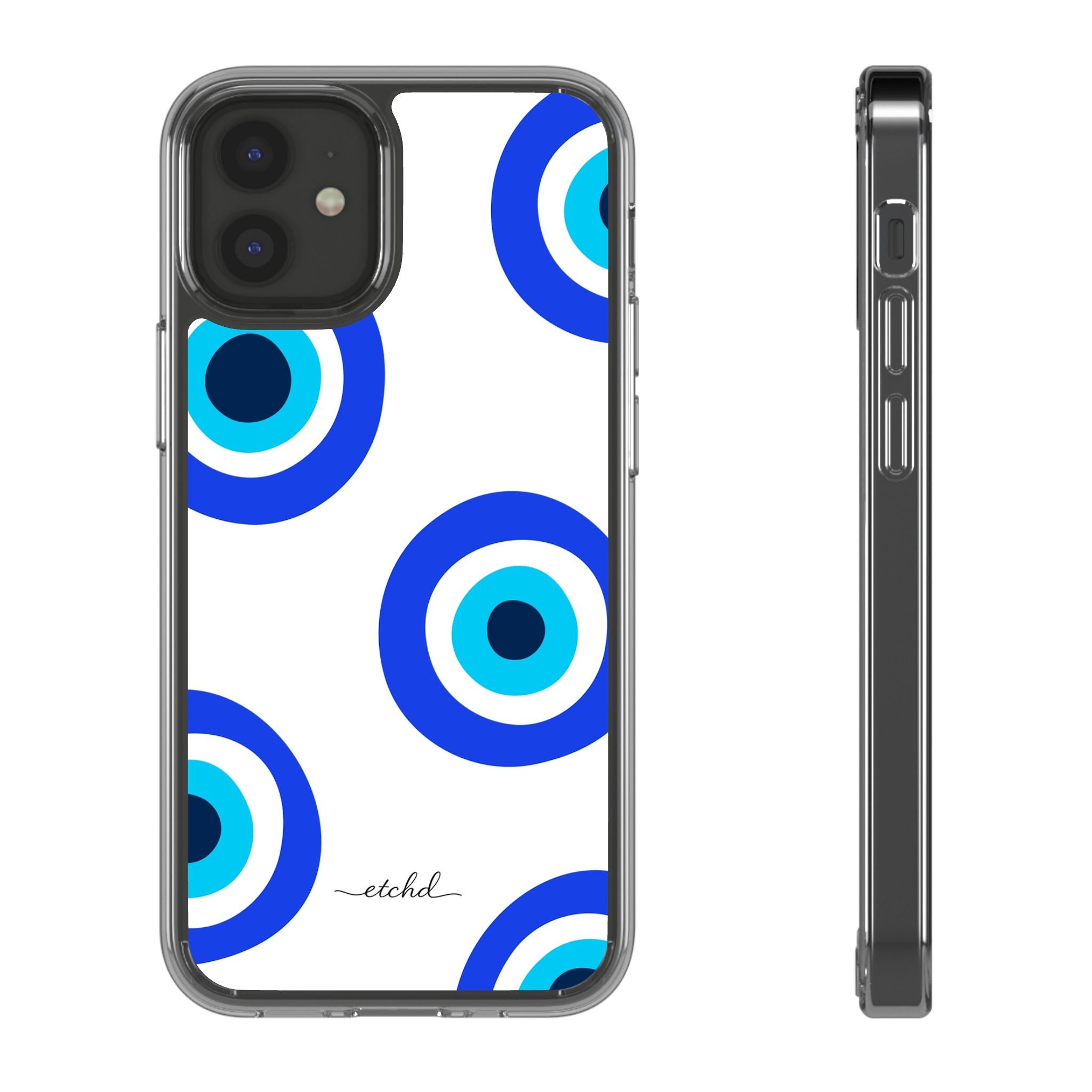Abstract Evil Eye Clear Phone Case by etchd, view 2