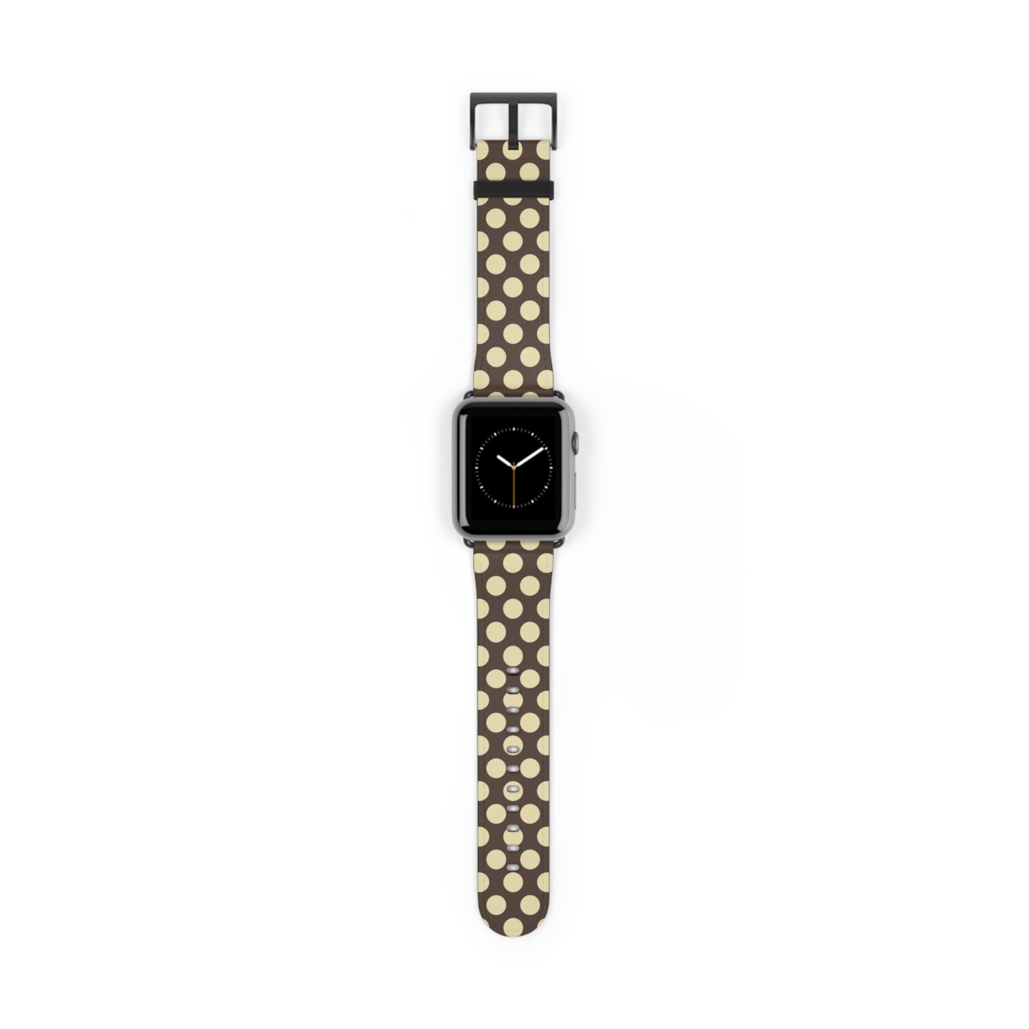 Brown & Butter Polka Dot Smartwatch Strap by etchd, view 2