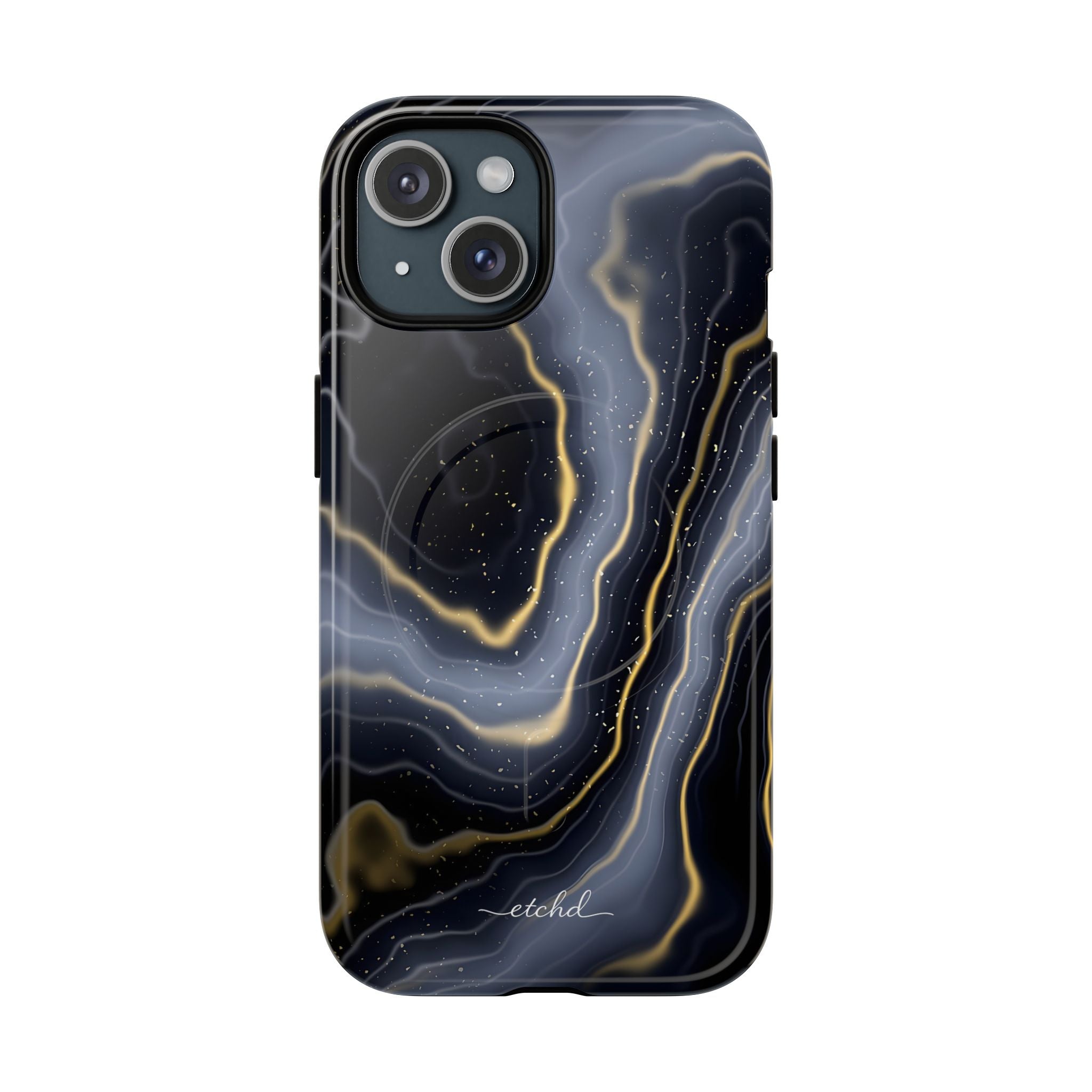Obsidian Gold Magnetic Phone Case by etchd, view 2