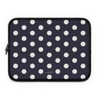 White & Navy Polka Dot Laptop Sleeve