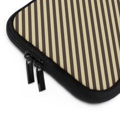 Butter & Brown Striped Diagonal Laptop Sleeve by etchd, view 12
