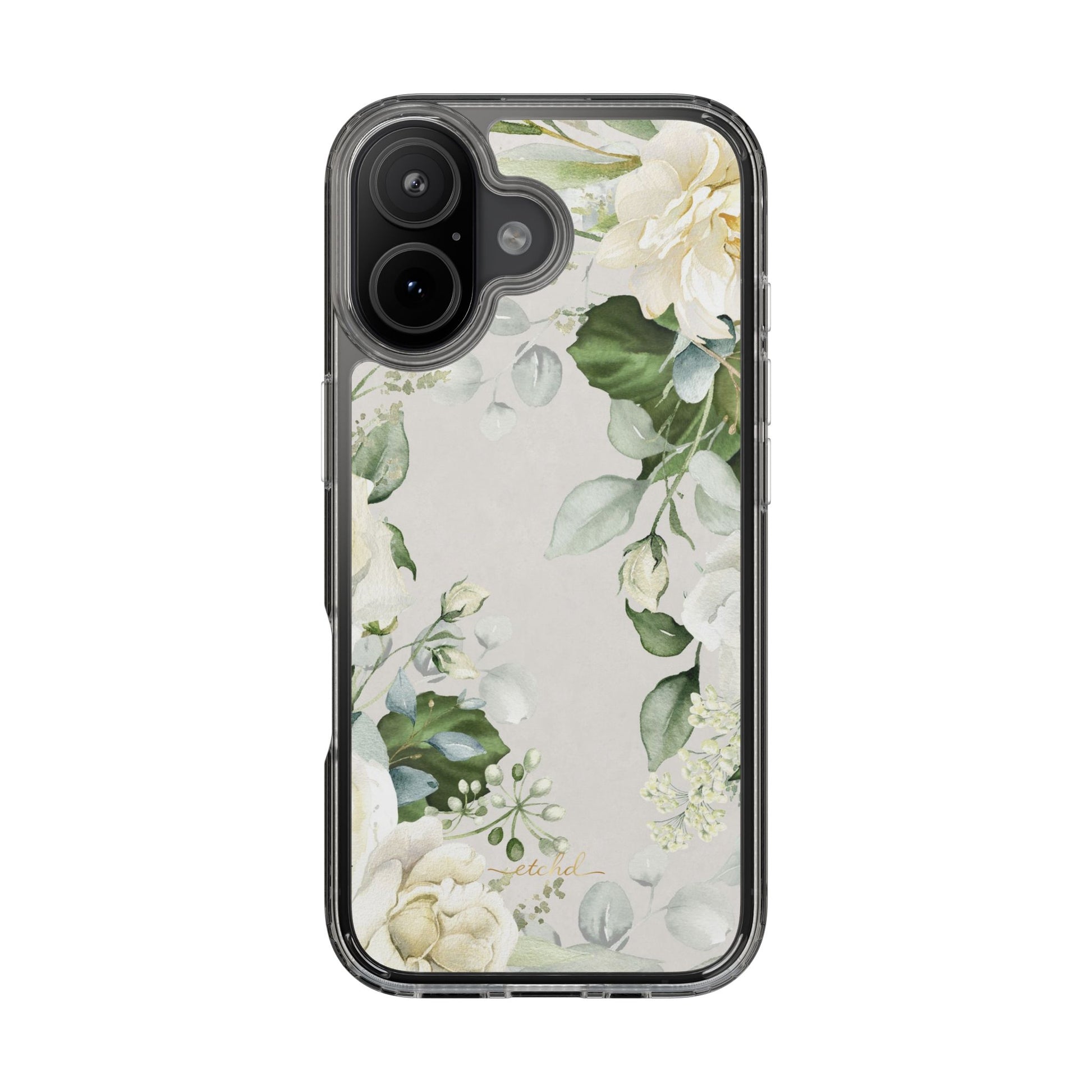 White Roses Clear Phone Case by etchd, view 35