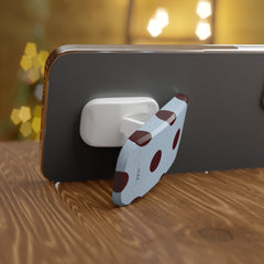 Blue & Cherry Polka Dot Click-On Phone Grip by etchd, view 4