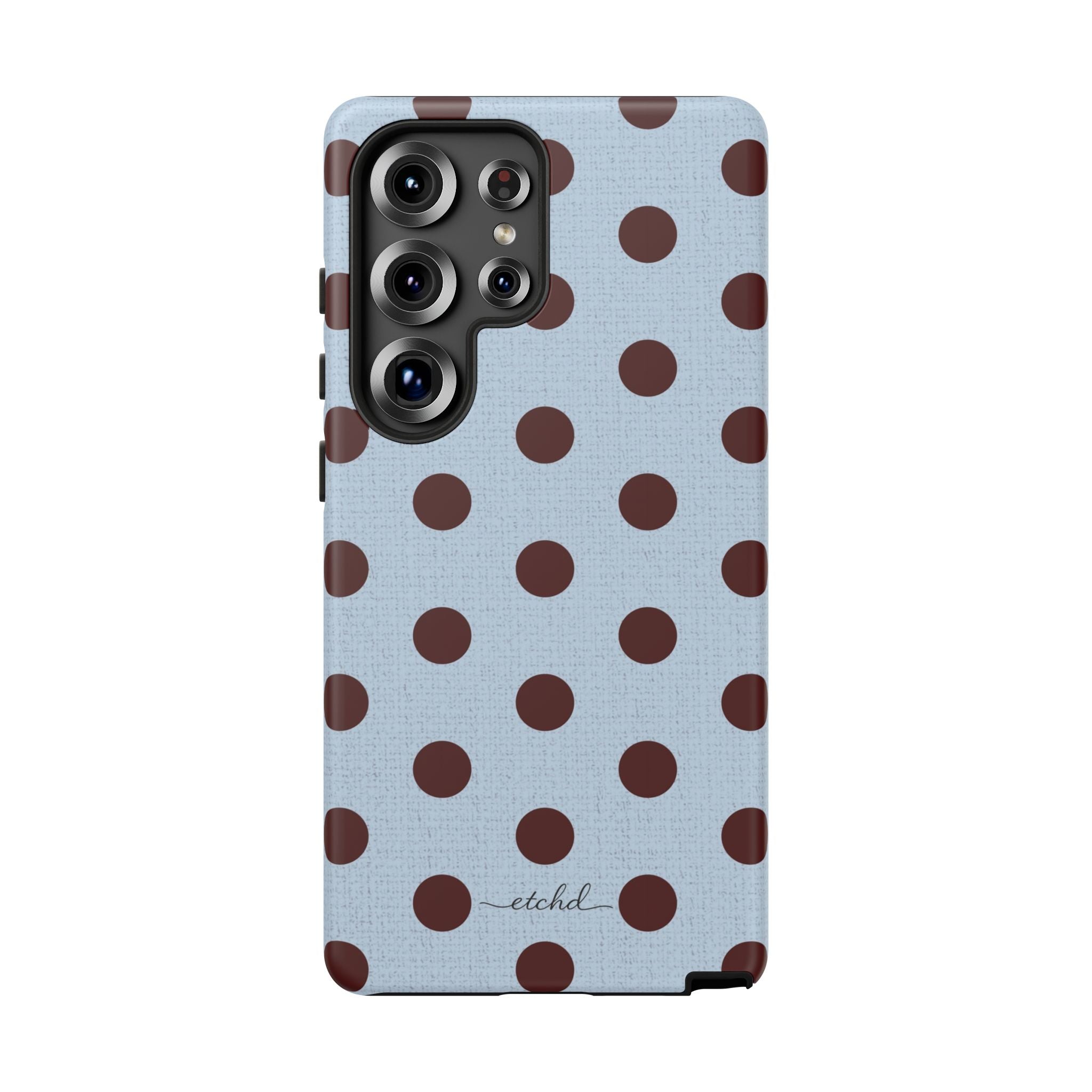 Blue & Cherry Polka Dot Phone Case by etchd, view 23