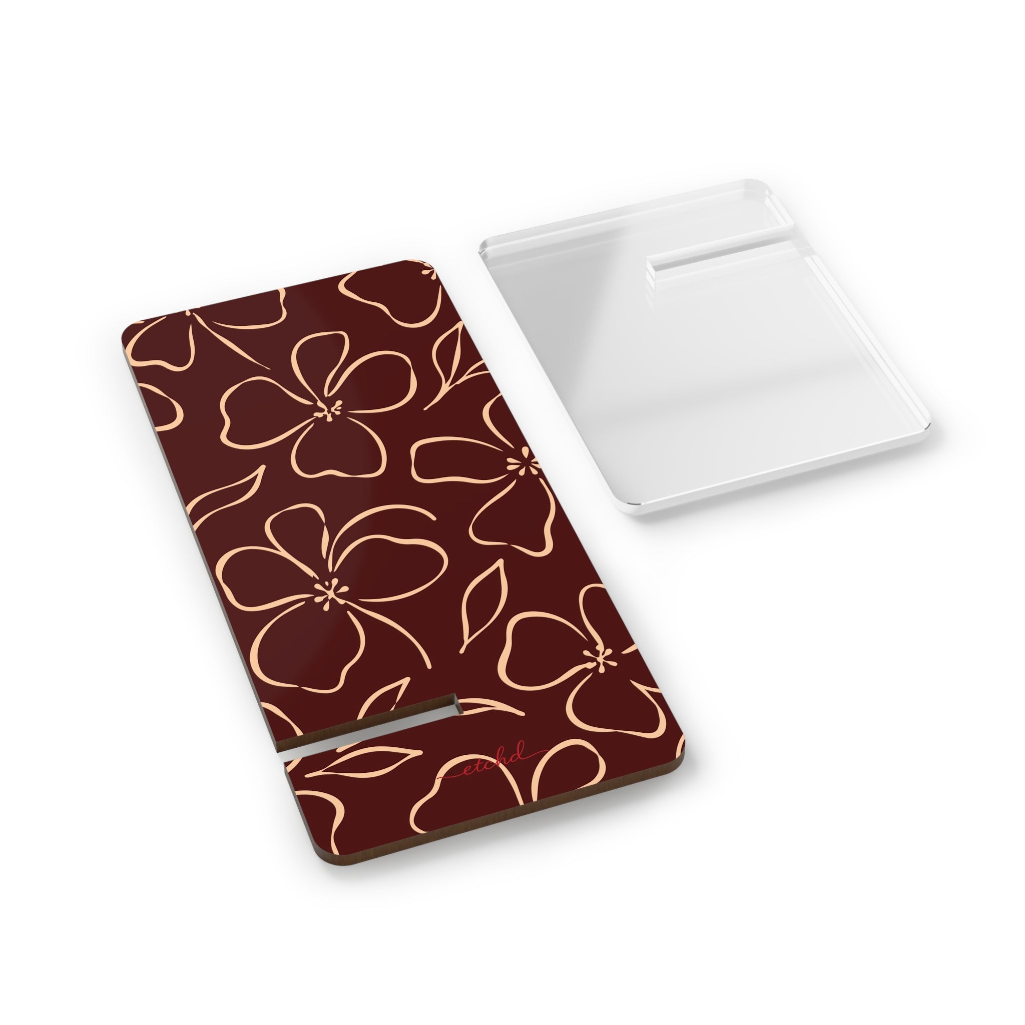 Cherry & Peach Floral Phone Stand by etchd, view 2