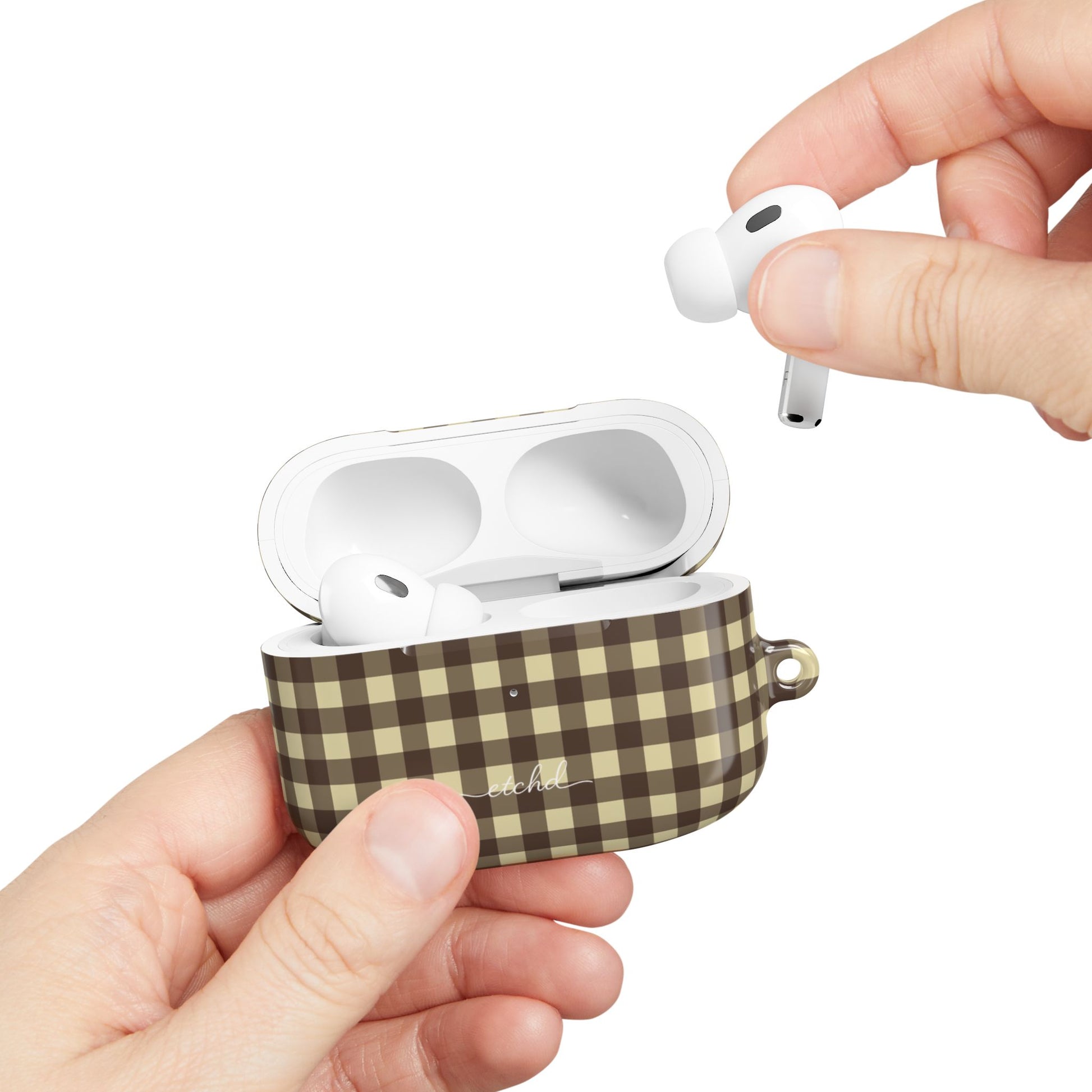 Butter & Brown Gingham AirPod Case by etchd, view 11