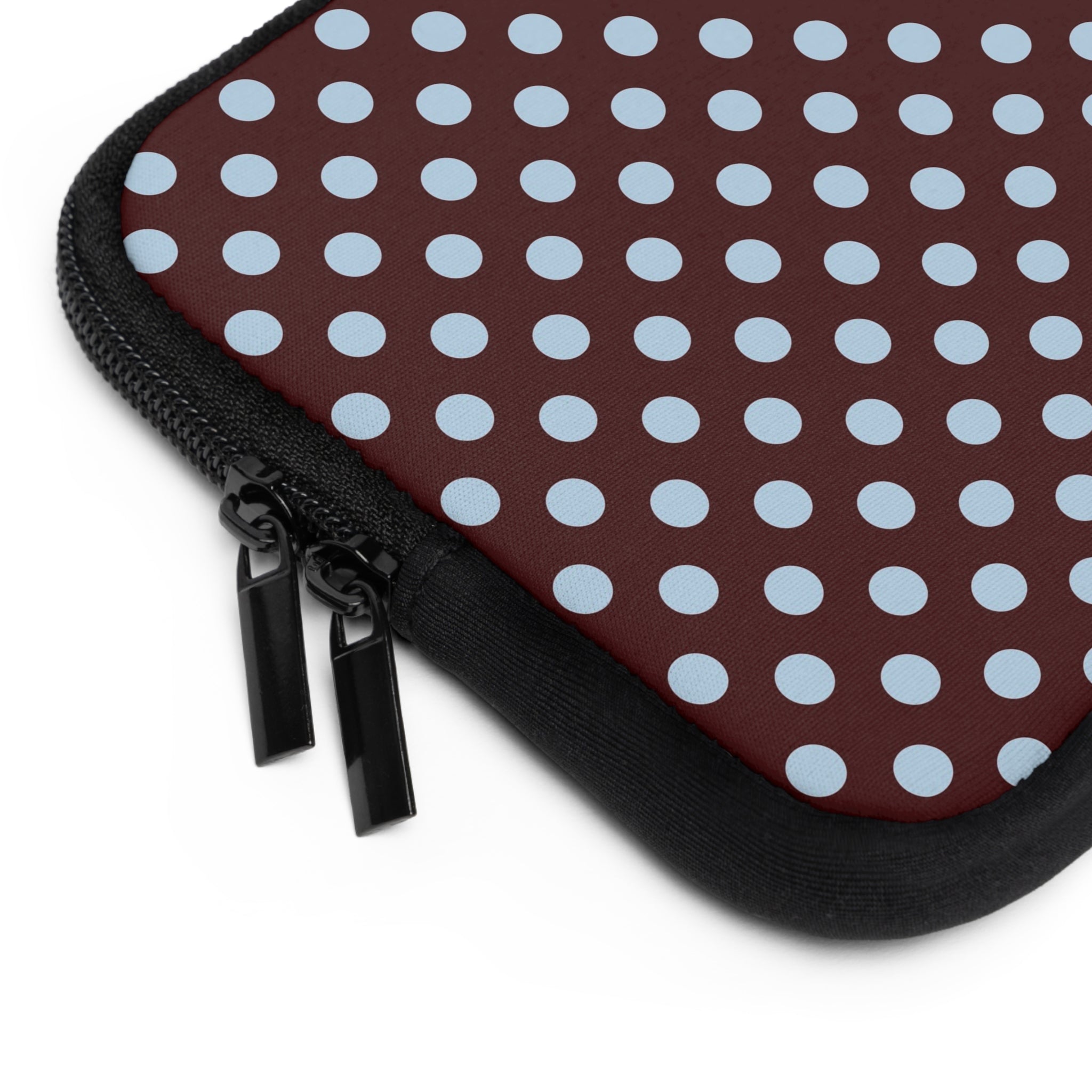 Cherry & Blue Polka Dot Laptop Sleeve by etchd, view 2
