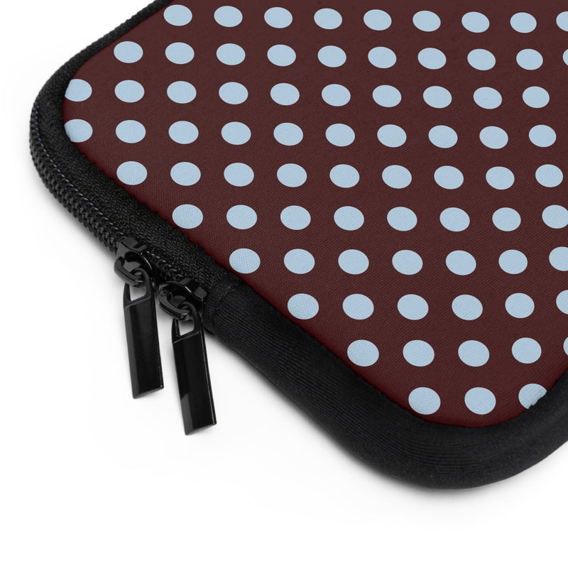Cherry & Blue Polka Dot Laptop Sleeve-zoom-