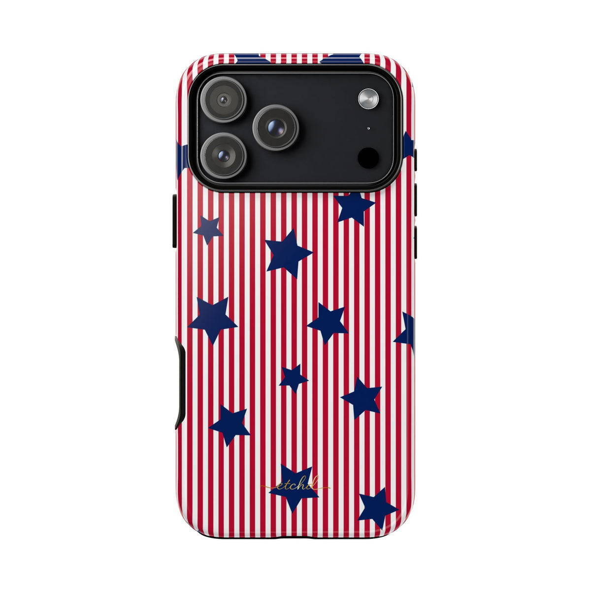 Red Stripes & Blue Stars Phone Case by etchd, view 59