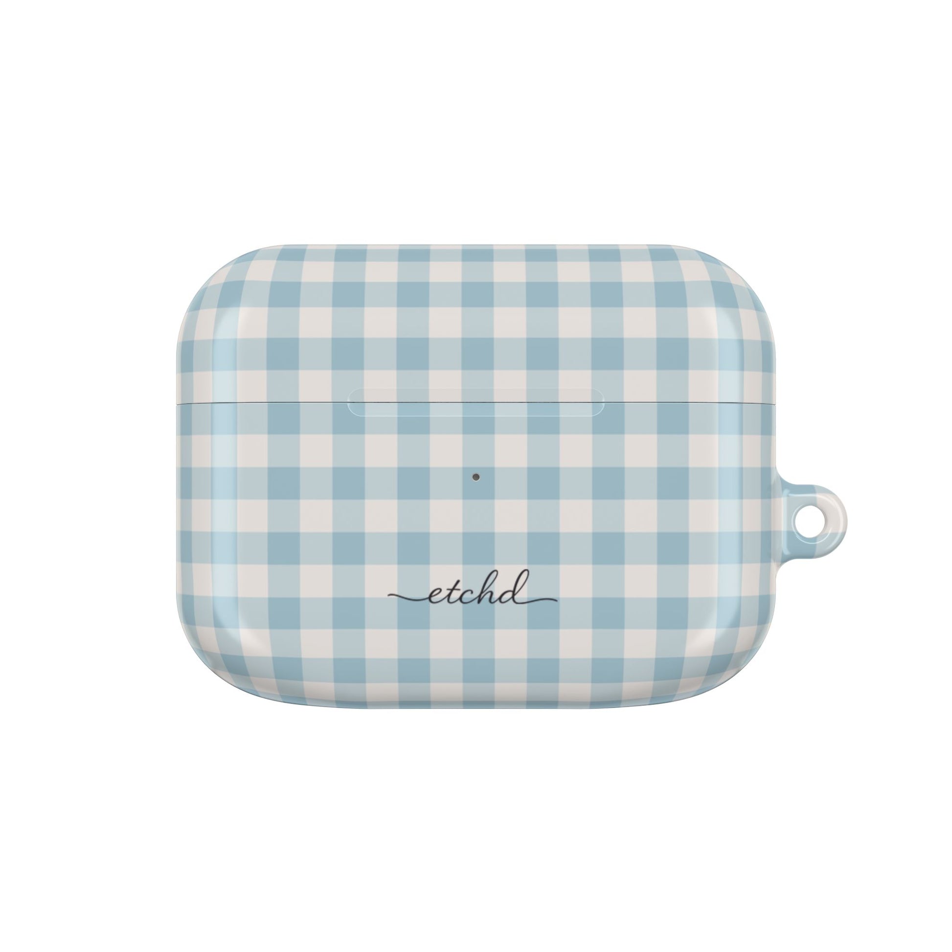 Cornflower & White Gingham AirPod Case by etchd