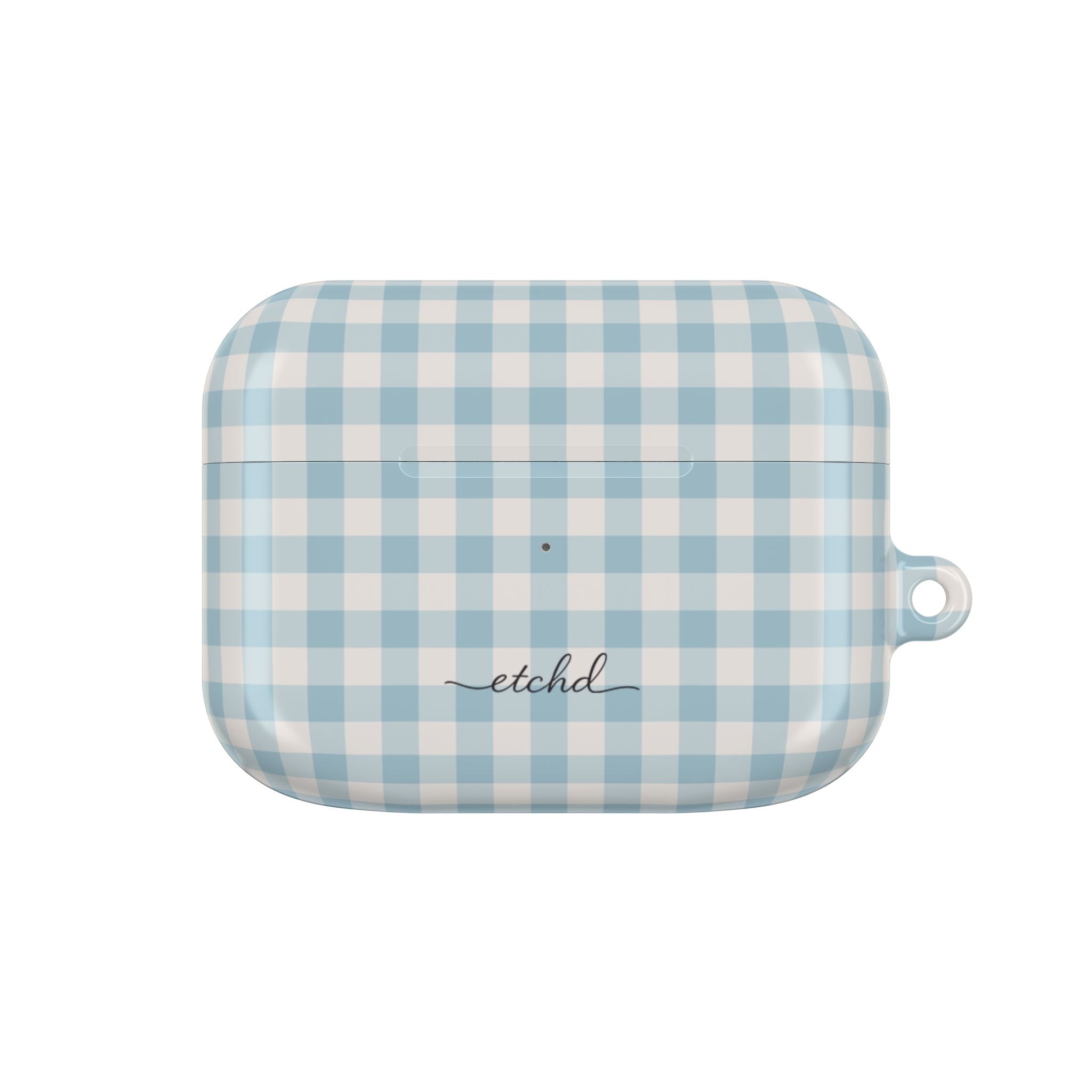 Cornflower & White Gingham Funda para AirPods de etchd