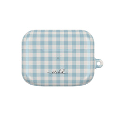 Cornflower & White Gingham AirPod Case by etchd