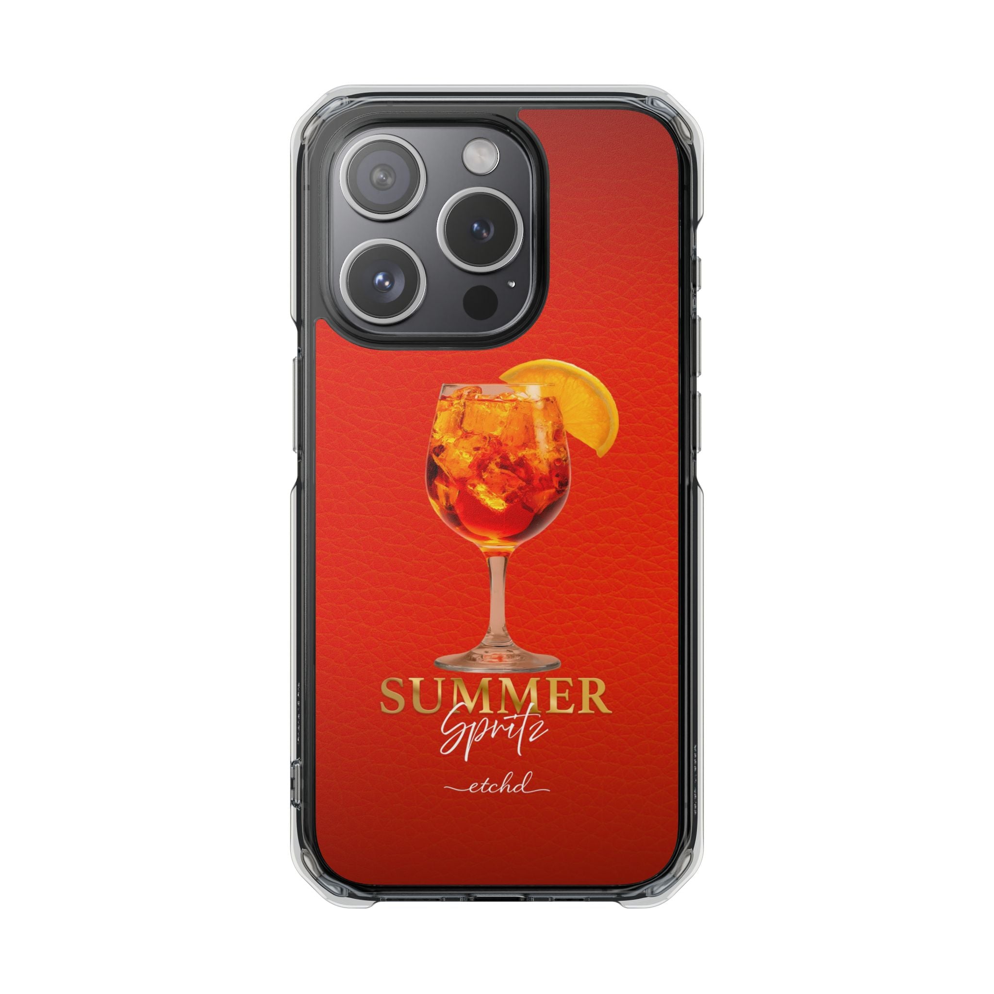 Summer Spritz v2 Clear Magnetic Phone Case by etchd, view 2