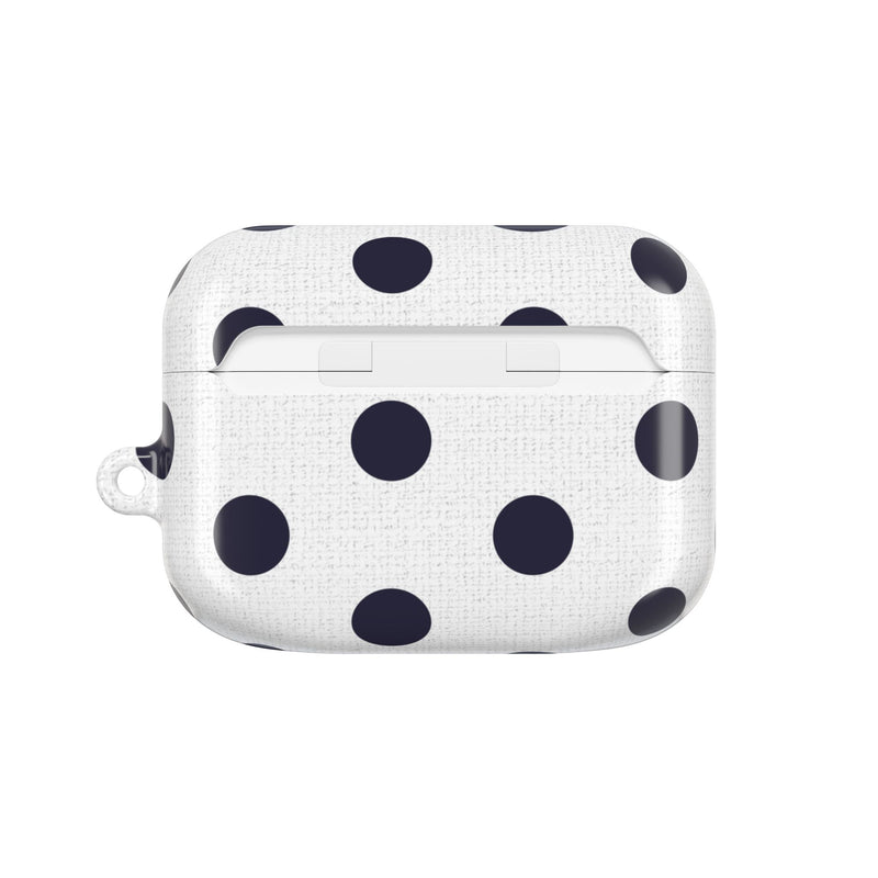 Navy & White Polka Dot AirPod Case by etchd, view 7