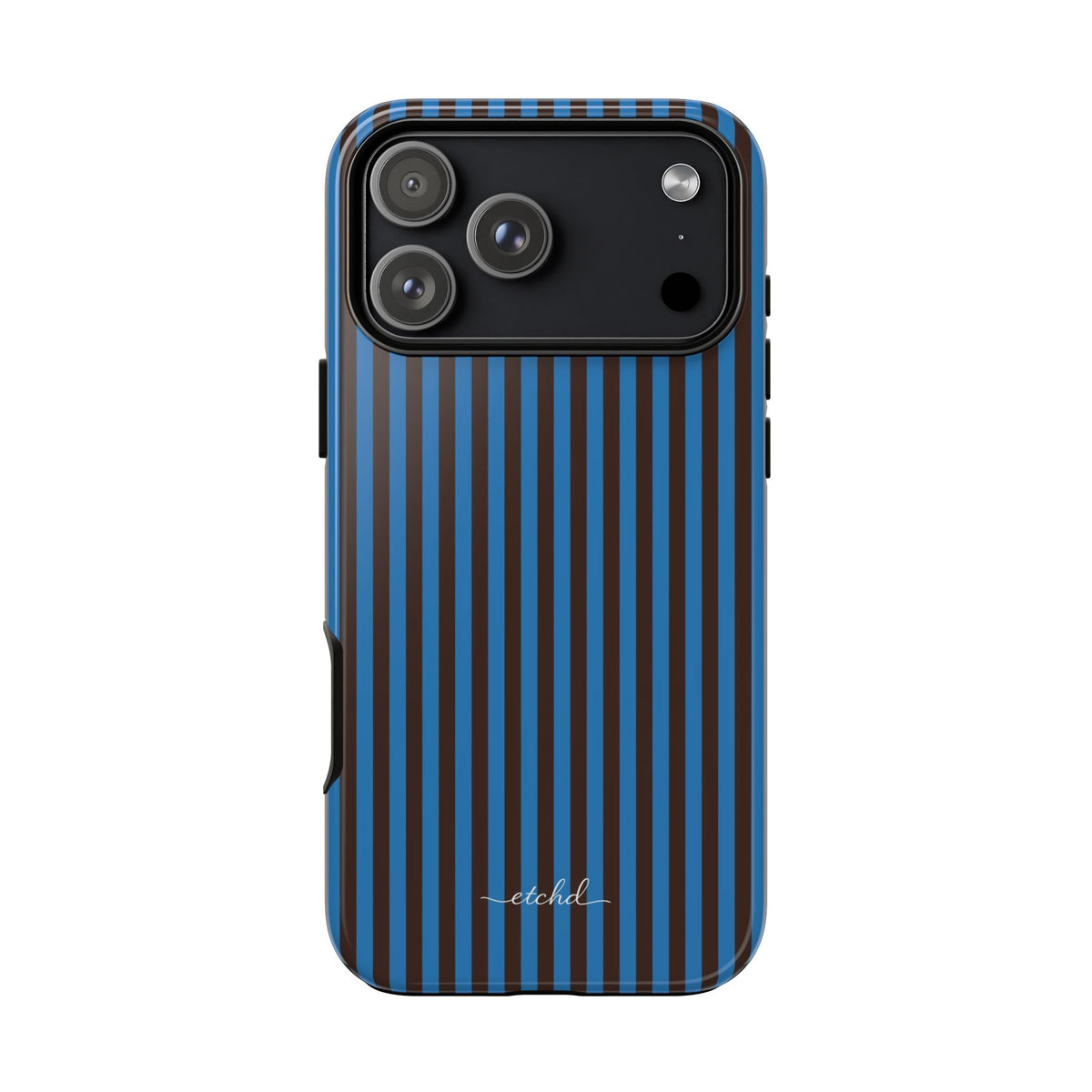 Espresso & Cerulean Striped Phone Case by etchd, view 59