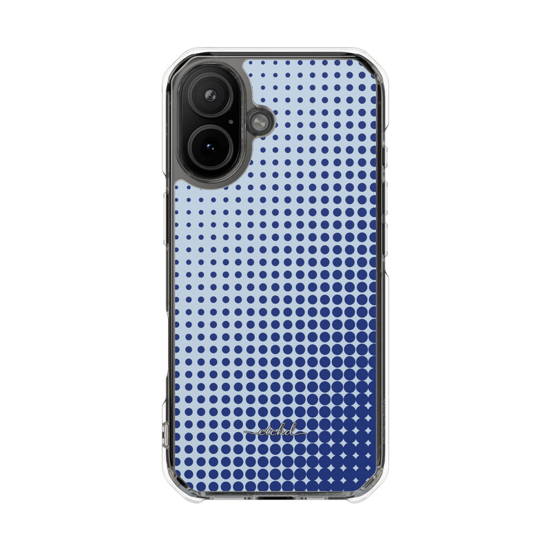 Cobalt Halftone Transparente Magnet-Handyhülle-zoom-