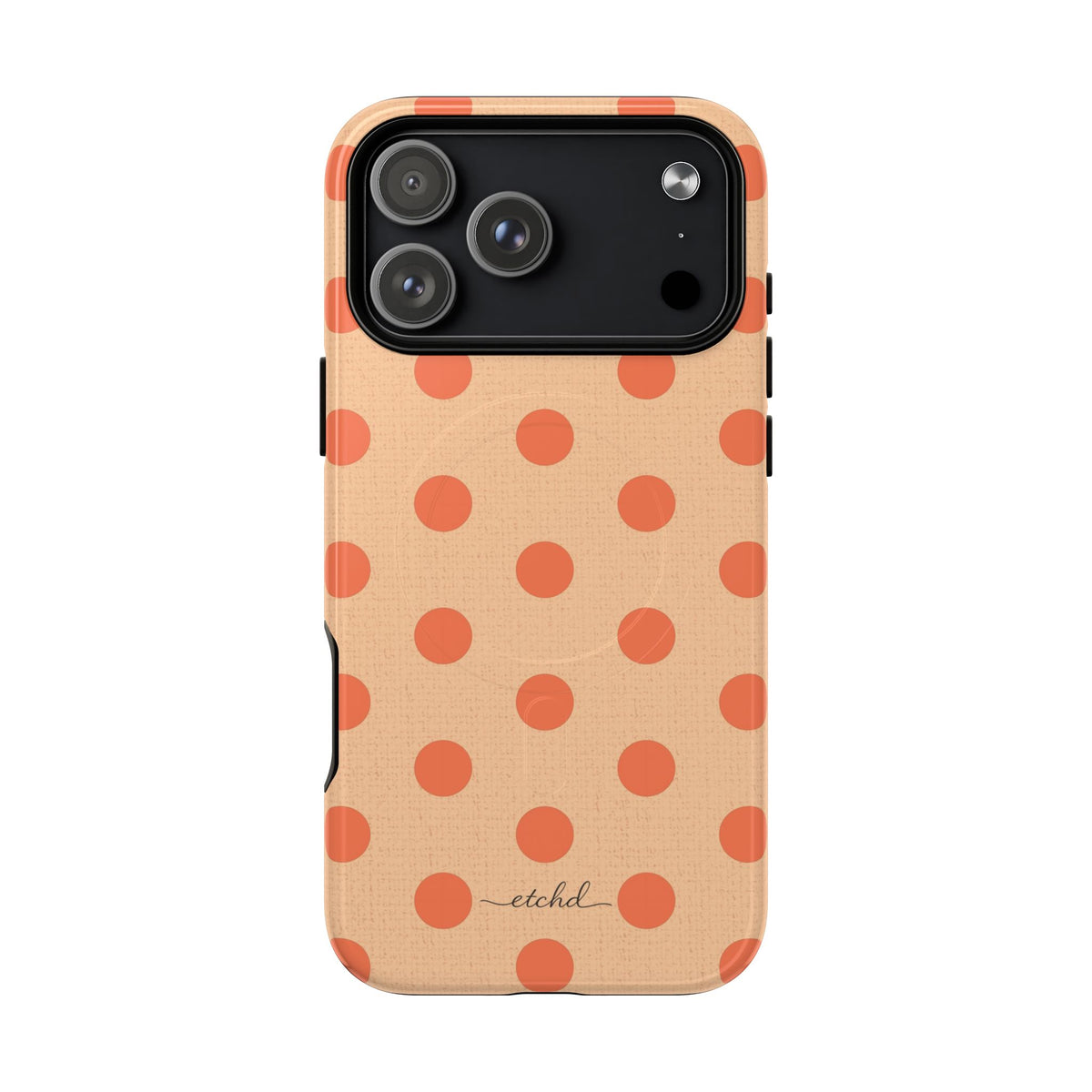 Coral & Peach Polka Dot Magnetic Phone Case by etchd, view 31