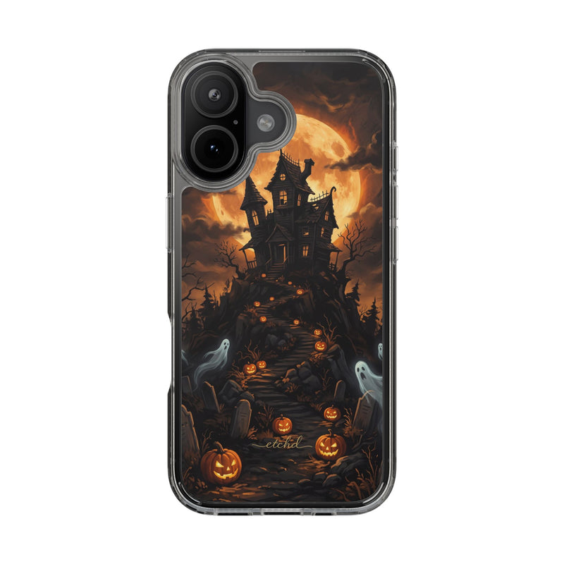 Pumpkin Hollow Clear Phone Case by etchd, view 35