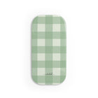 Sage & Cream Gingham Anello clip per telefono