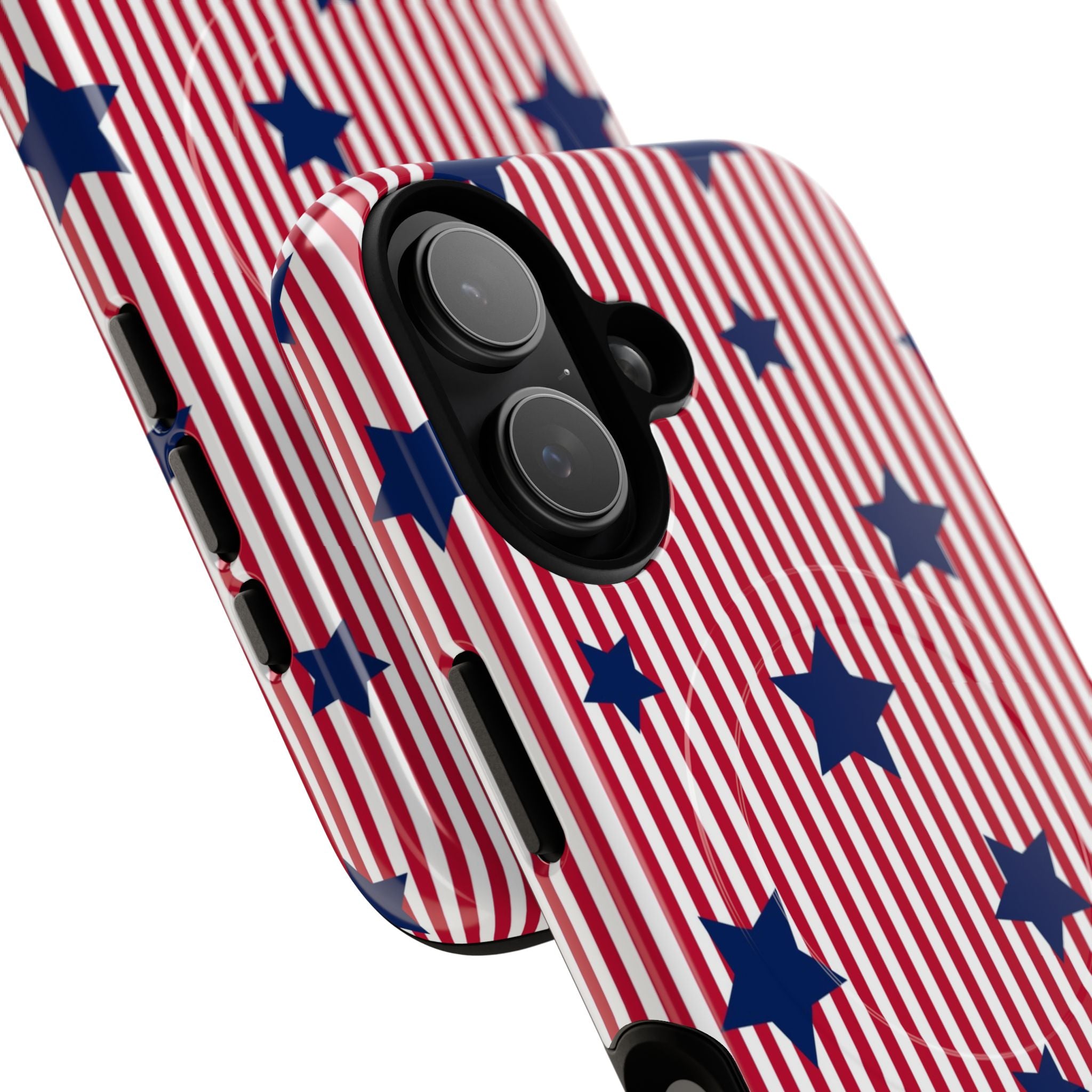 Red Stripes & Blue Stars Magnetic Phone Case by etchd, view 87