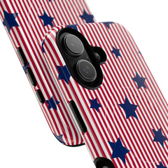 Red Stripes & Blue Stars Magnetic Phone Case by etchd, view 87