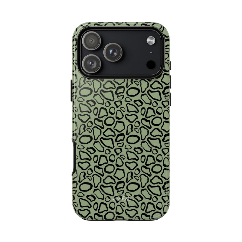 Abstract Print Sage Phone Case by etchd, view 59