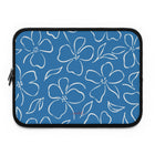 Cerulean & White Floral Laptop Sleeve