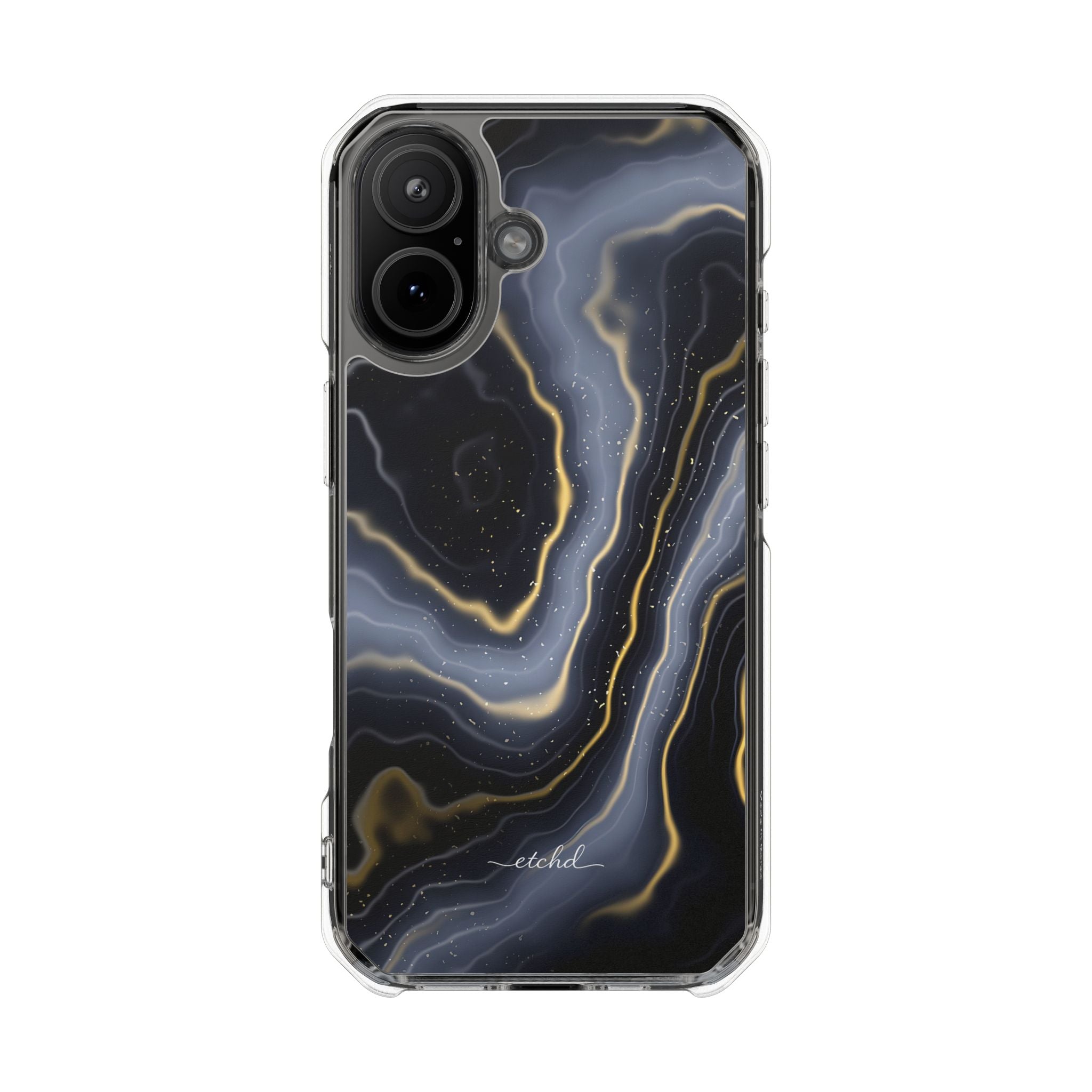 Obsidian Gold Clear Magnetic Phone Case by etchd, view 13