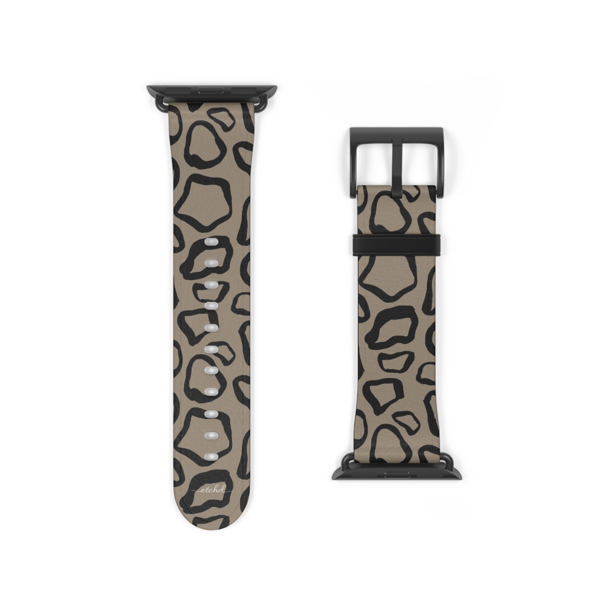 Abstract Print Taupe Smartwatch Strap by etchd, view 9