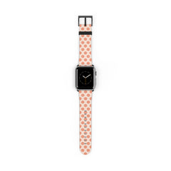 Coral Polka Dot Smartwatch Strap by etchd