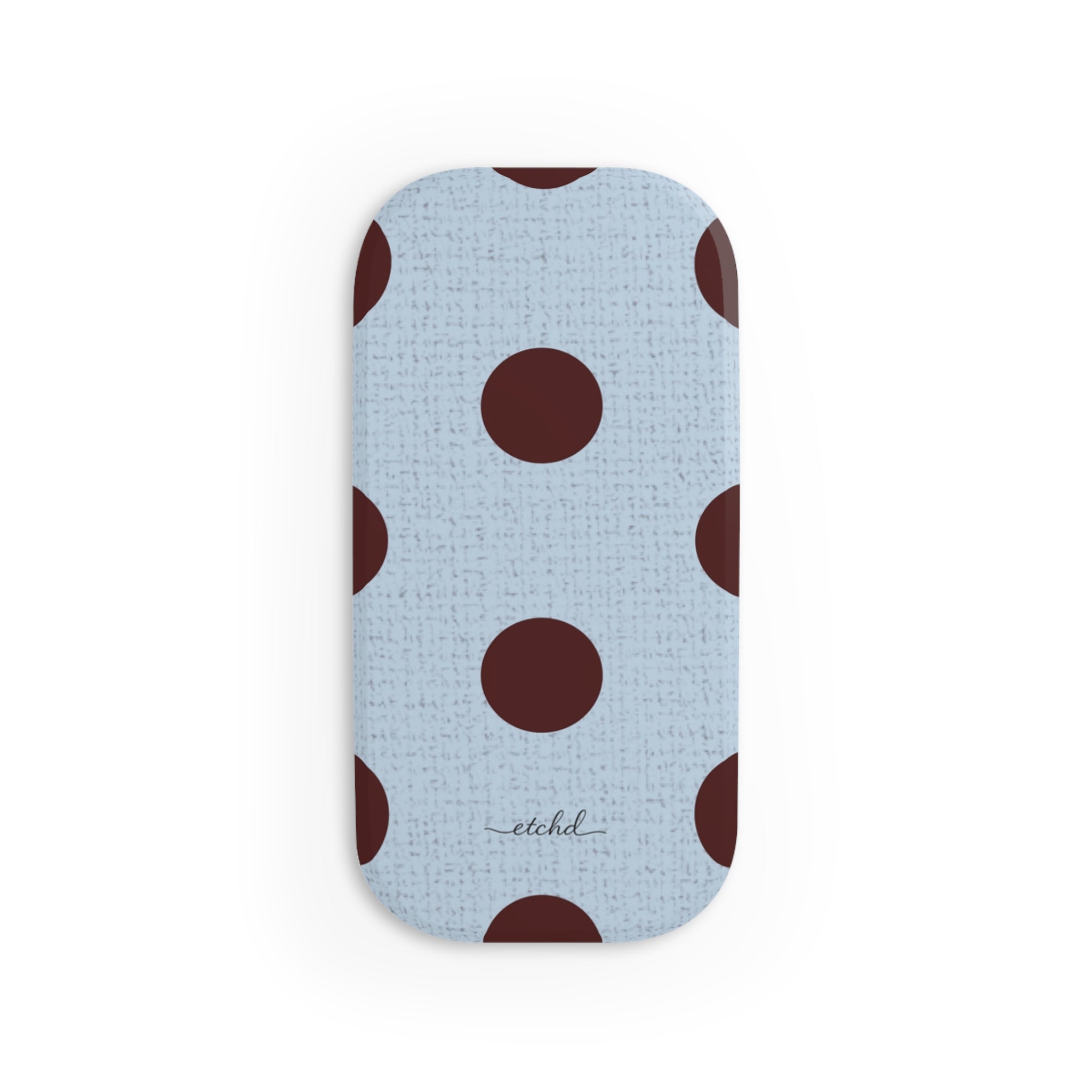 Blue & Cherry Polka Dot Click-On Phone Grip by etchd, view 2